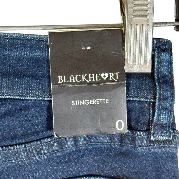 Blackheart Hot Topic NWT Women's Junior 0 Indigo Stingerette Super Skinny Jeans - Picture 9 of 10
